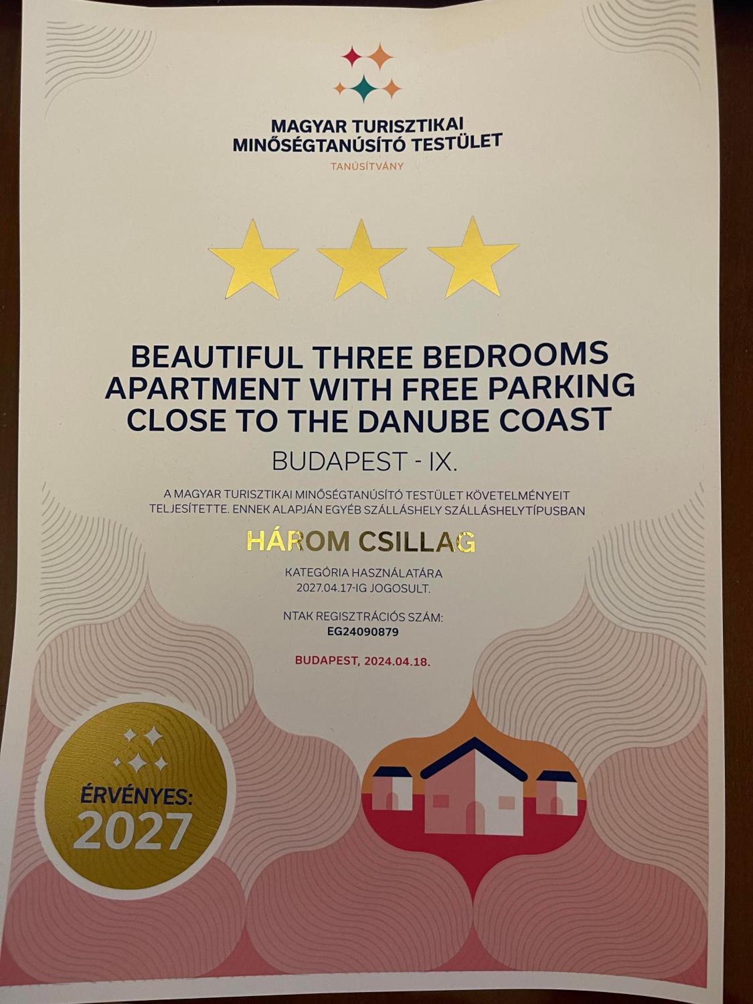 Beautiful Three Bedrooms Apartment With Free Parking Close To The Danube Coast Budapest Exterior photo